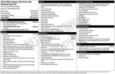 2019 GMC Canyon 2WD SLE
