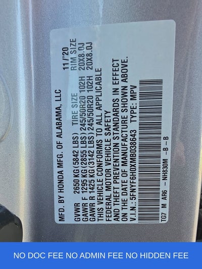 2021 Honda Pilot Elite