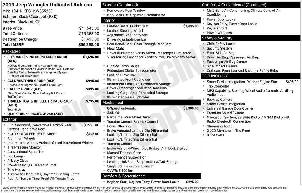 2019 Jeep Wrangler Unlimited Rubicon