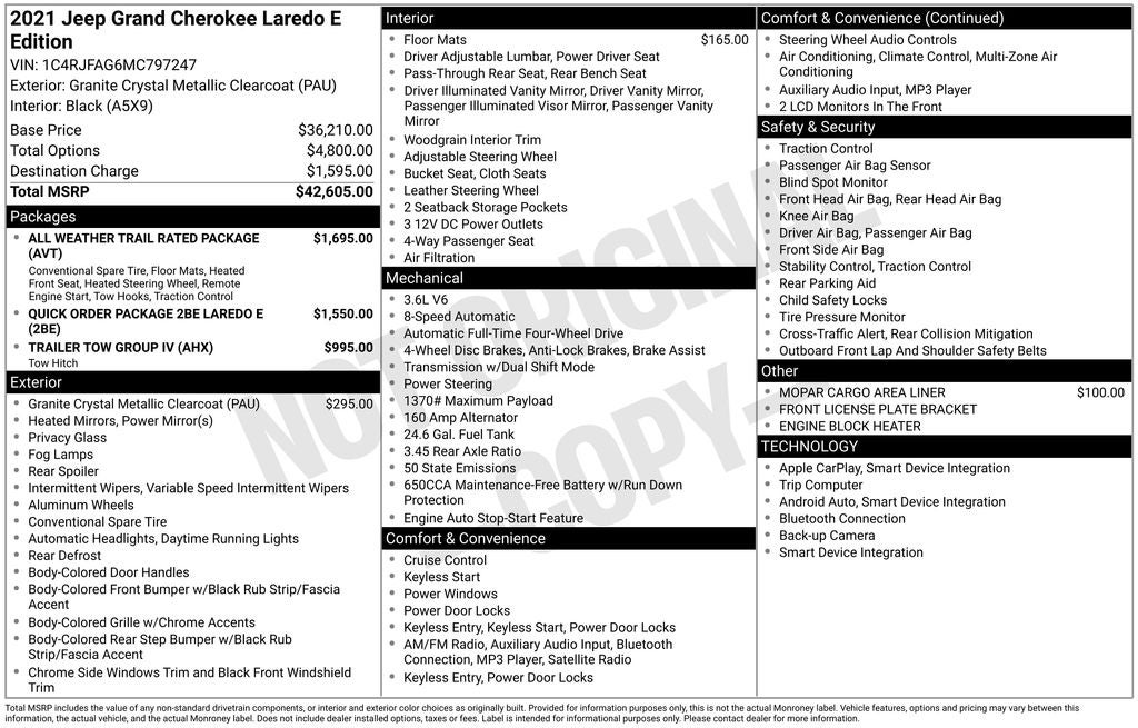 2021 Jeep Grand Cherokee Laredo E
