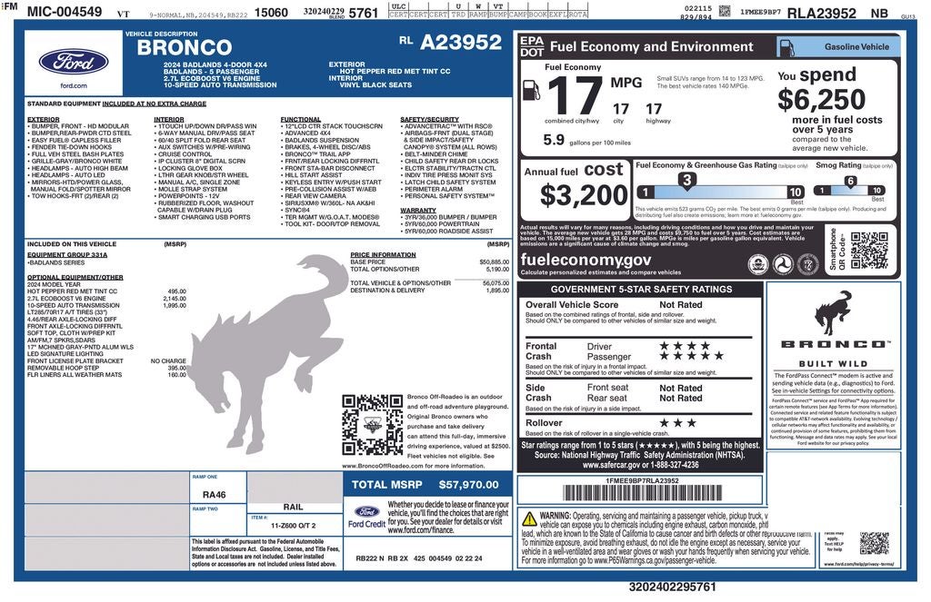 2024 Ford Bronco Badlands