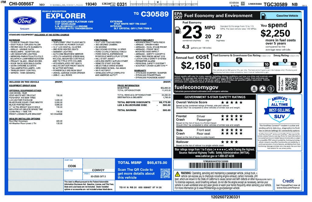 2026 Ford Explorer Platinum