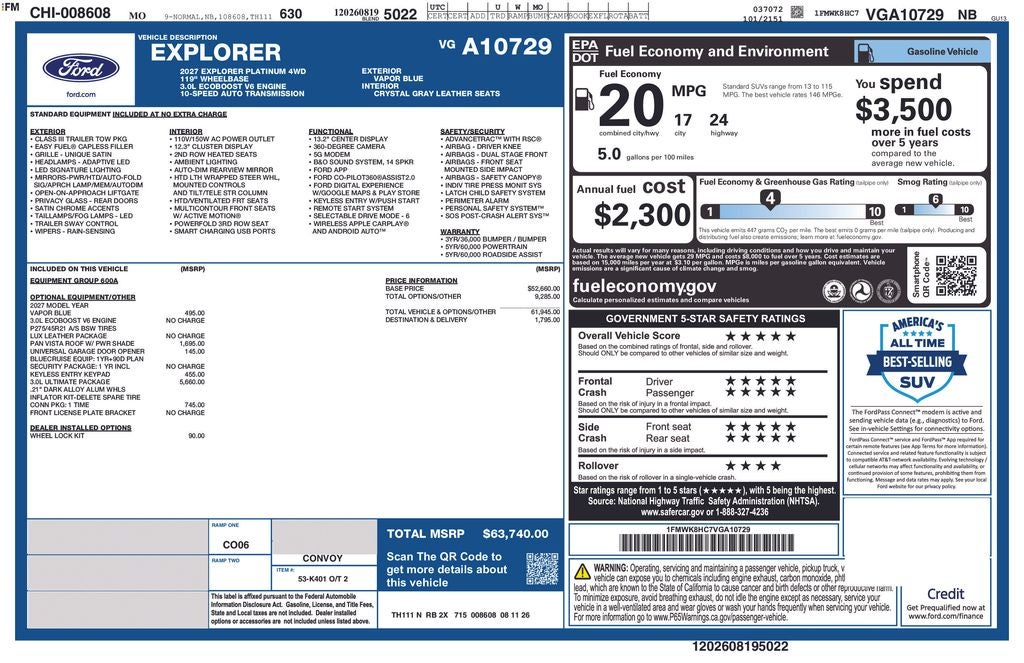 2027 Ford Explorer Platinum