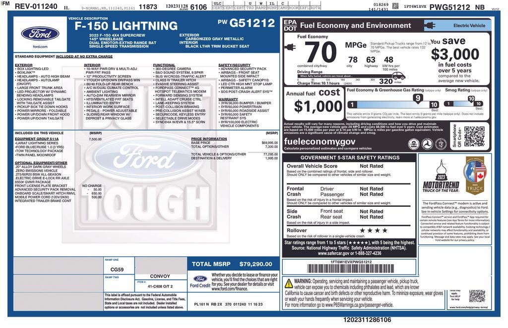 2023 Ford F-150 Lightning Lariat