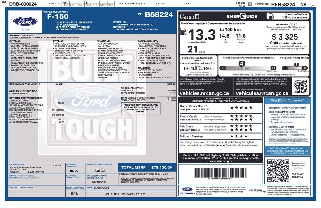 2023 Ford F-150 Tremor