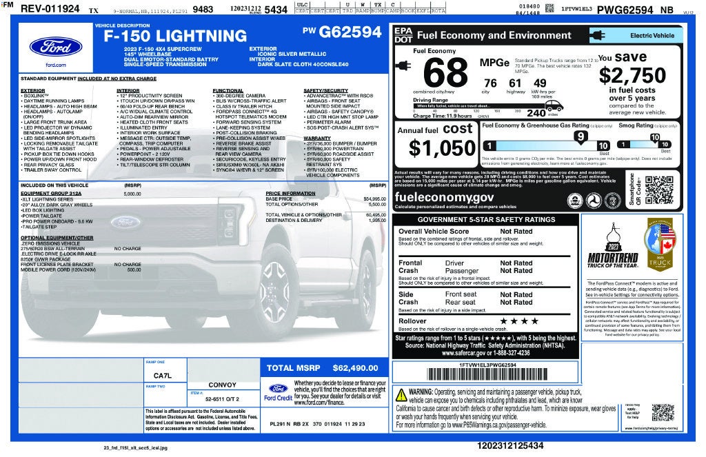2023 Ford F-150 Lightning XLT