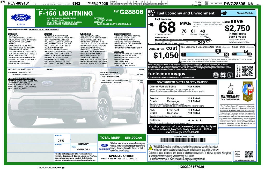 2023 Ford F-150 Lightning XLT