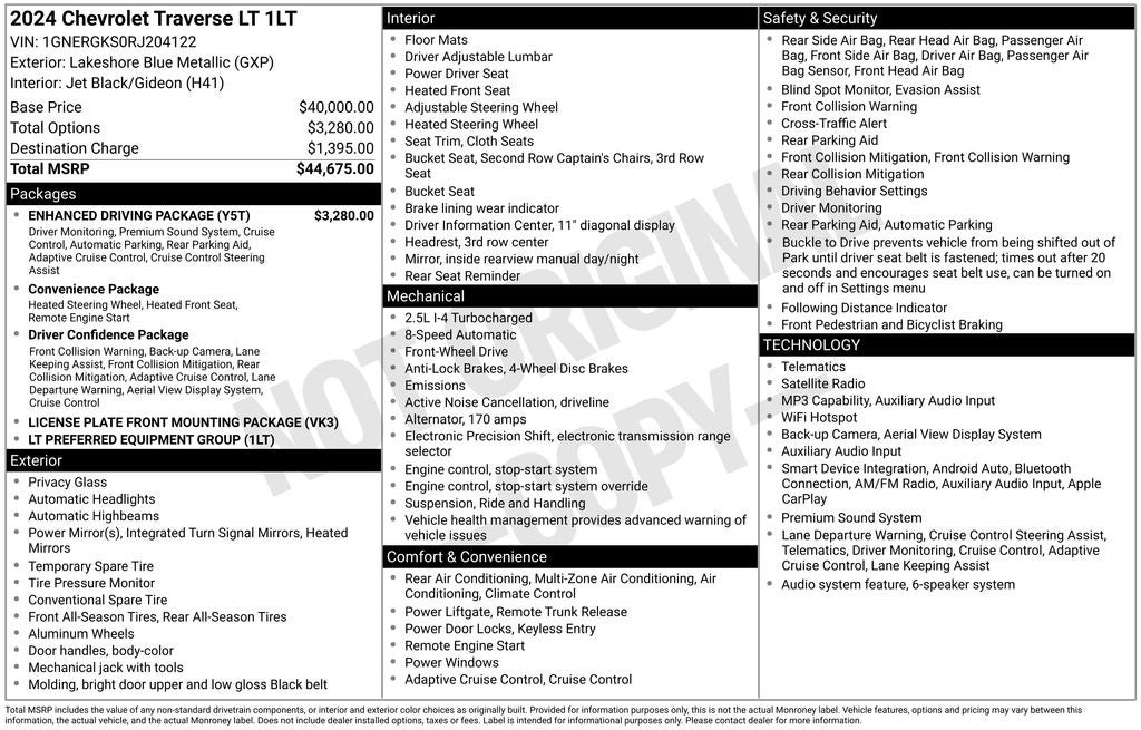 2024 Chevrolet Traverse LT 1LT