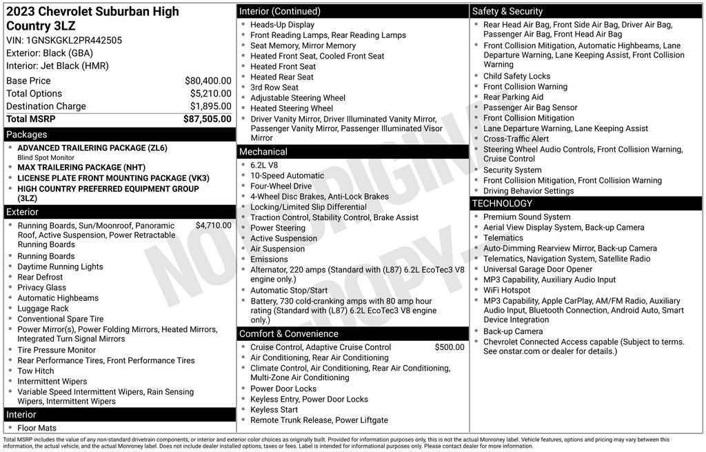 2023 Chevrolet Suburban High Country