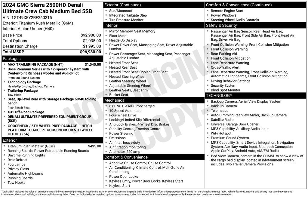 2024 GMC Sierra 2500HD Denali Ultimate