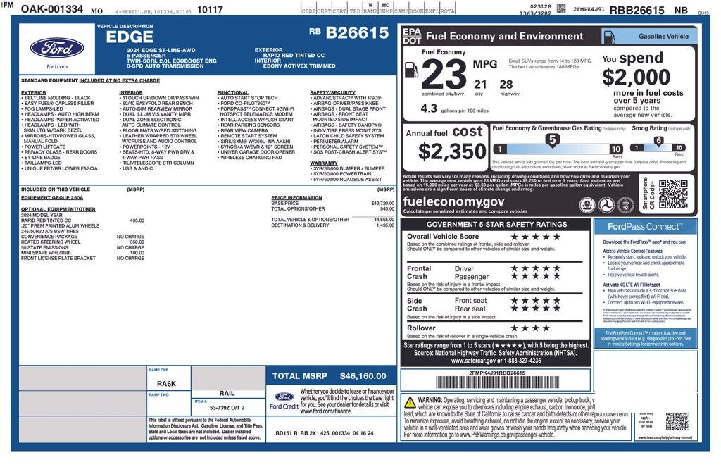 2024 Ford Edge ST Line