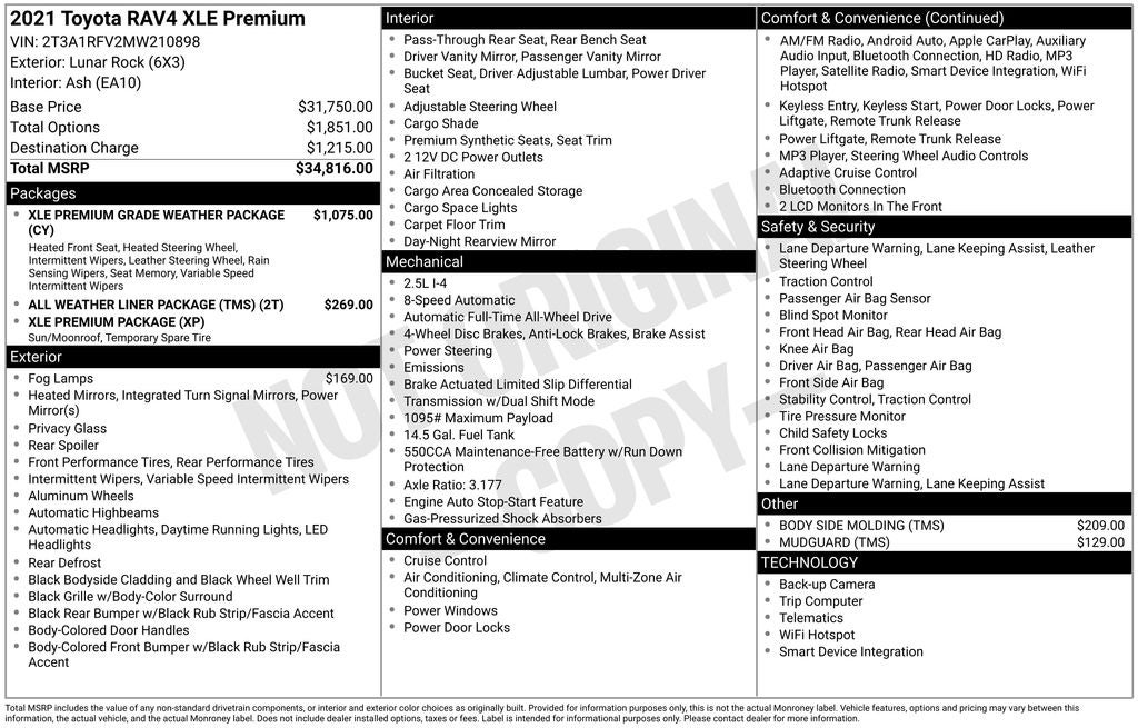 2021 Toyota RAV4 XLE Premium
