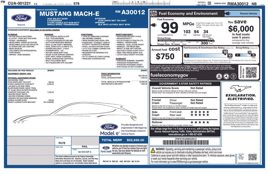 2024 Ford Mustang Mach-E Select