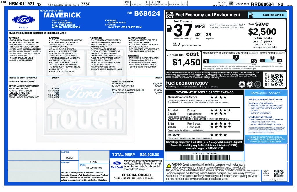 2024 Ford Maverick XLT