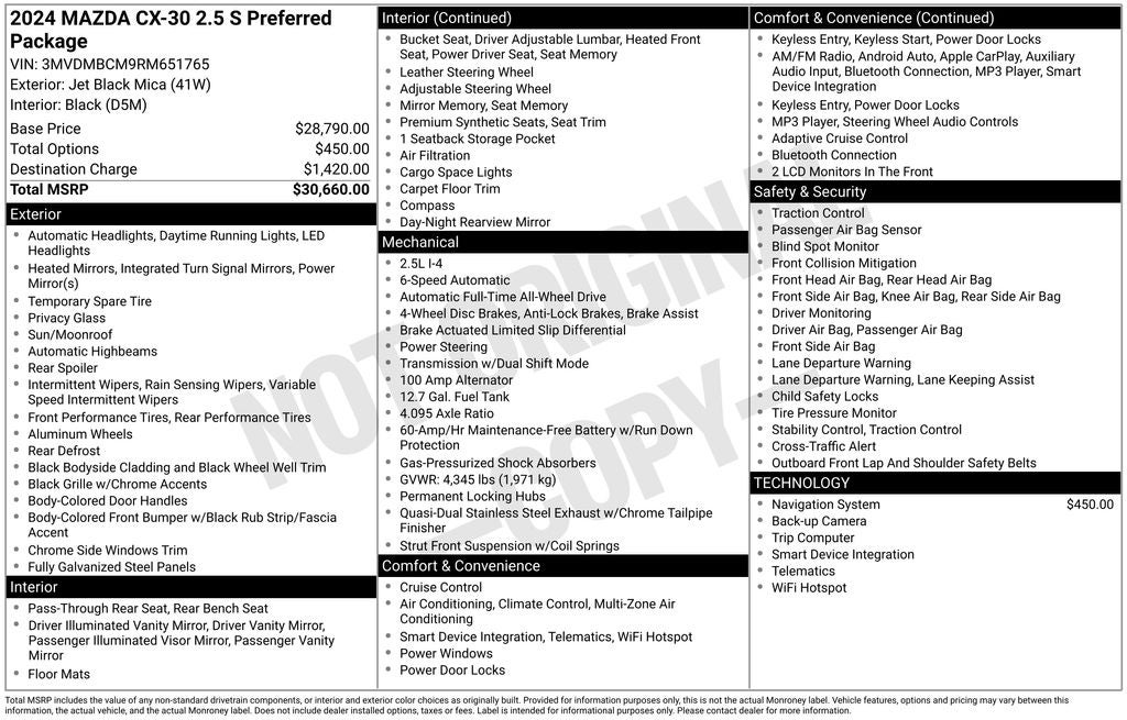 2024 Mazda Mazda CX-30 2.5 S Preferred Package