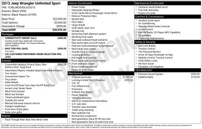 2013 Jeep Wrangler Unlimited Sport
