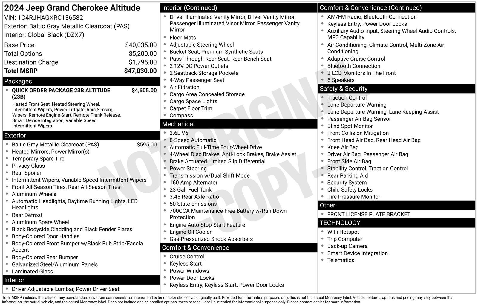 2024 Jeep Grand Cherokee Altitude 4WD
