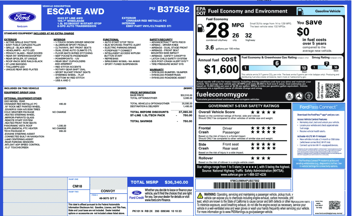 2023 Ford Escape ST-Line