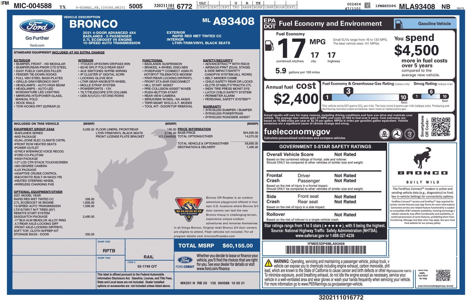 2021 Ford Bronco Badlands