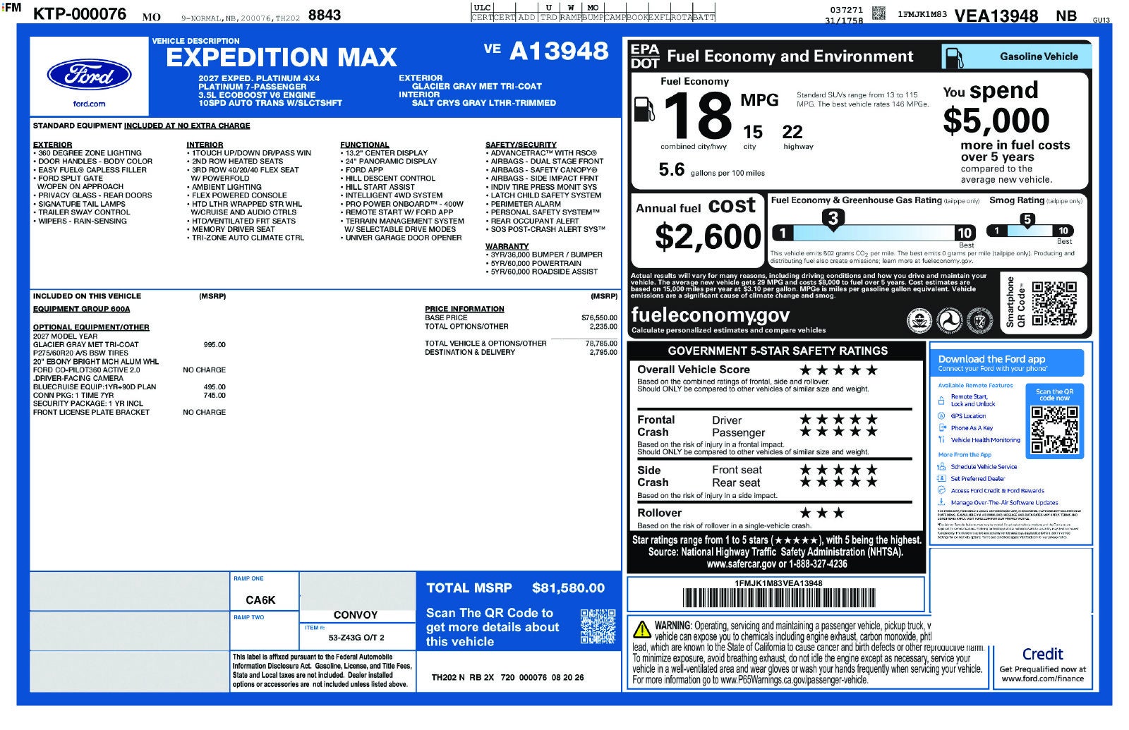 2027 Ford Expedition Max Platinum