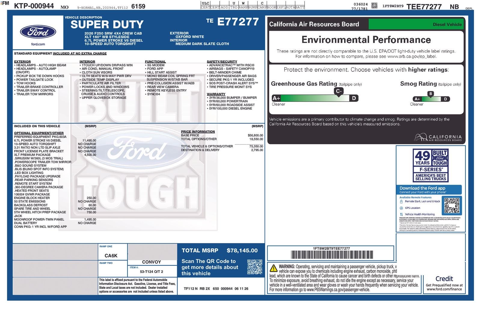 2026 Ford F-250SD F-250® XLT