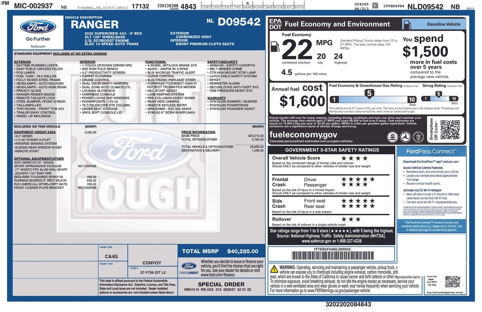 2022 Ford Ranger XLT