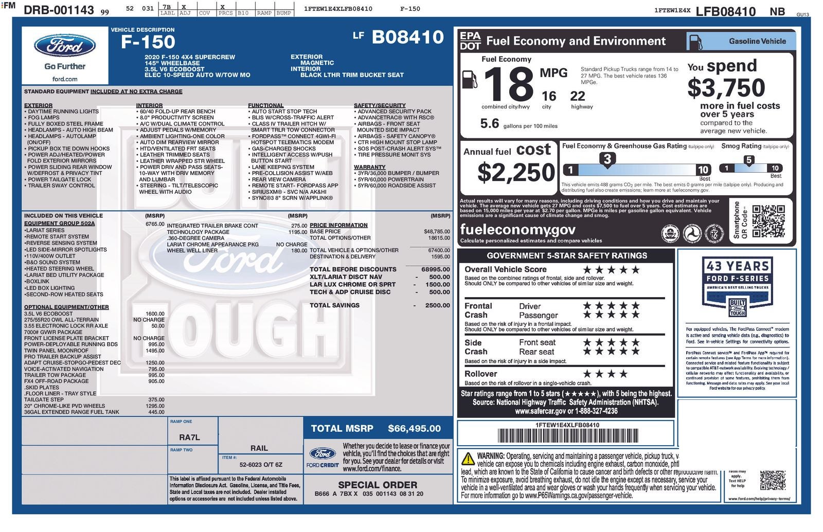 2020 Ford F-150 Lariat