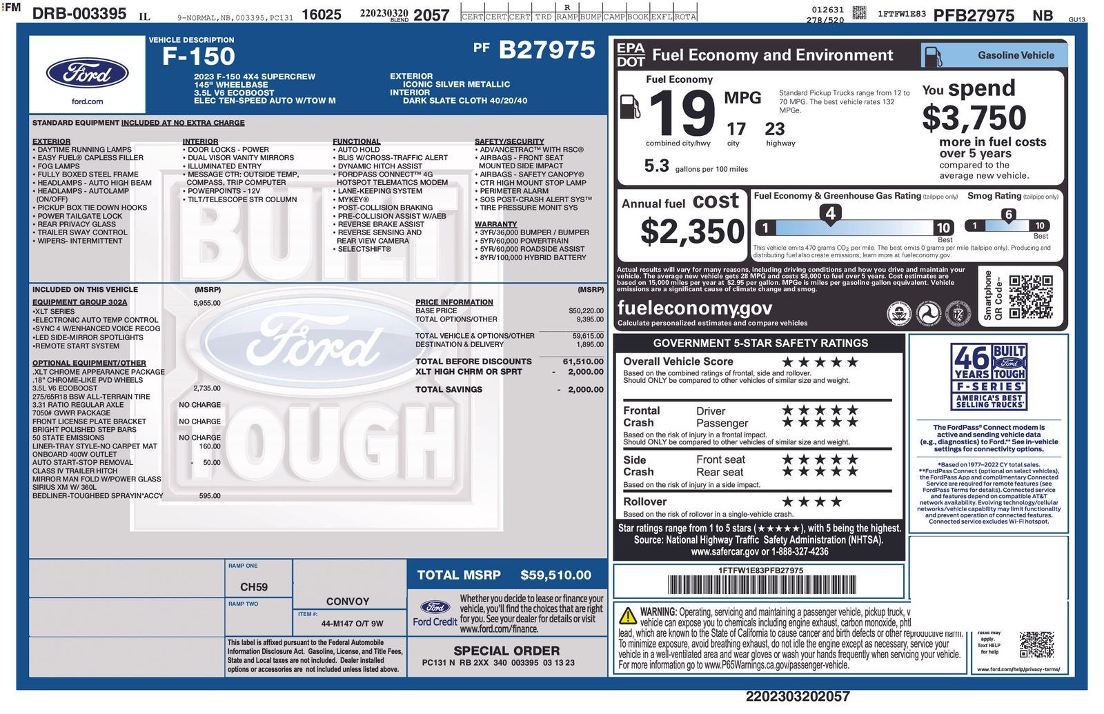 2023 Ford F-150 XLT 4X4 SUPERCREW