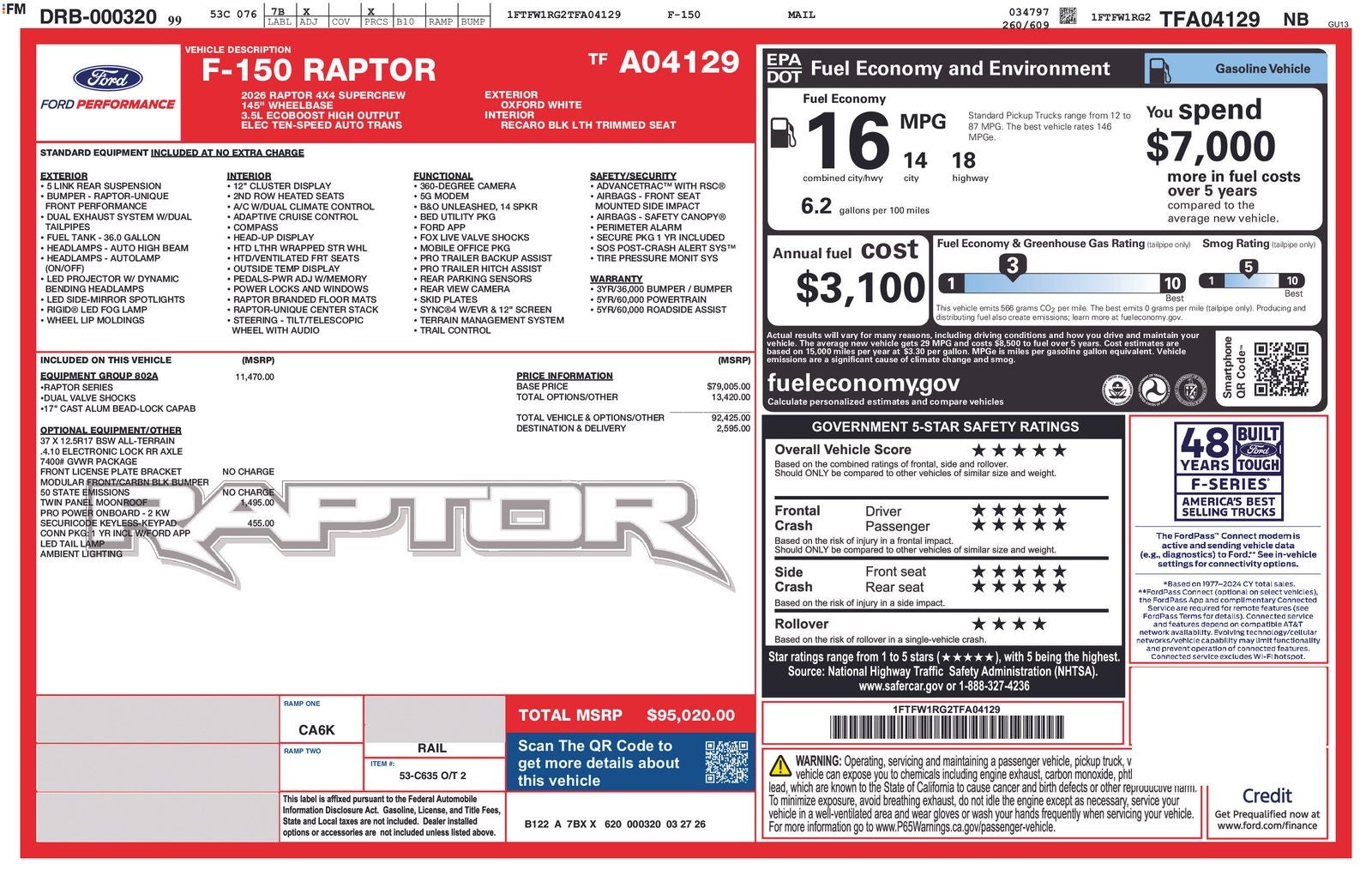 2026 Ford F-150 Raptor