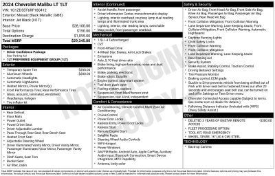 2024 Chevrolet Malibu LT 1LT
