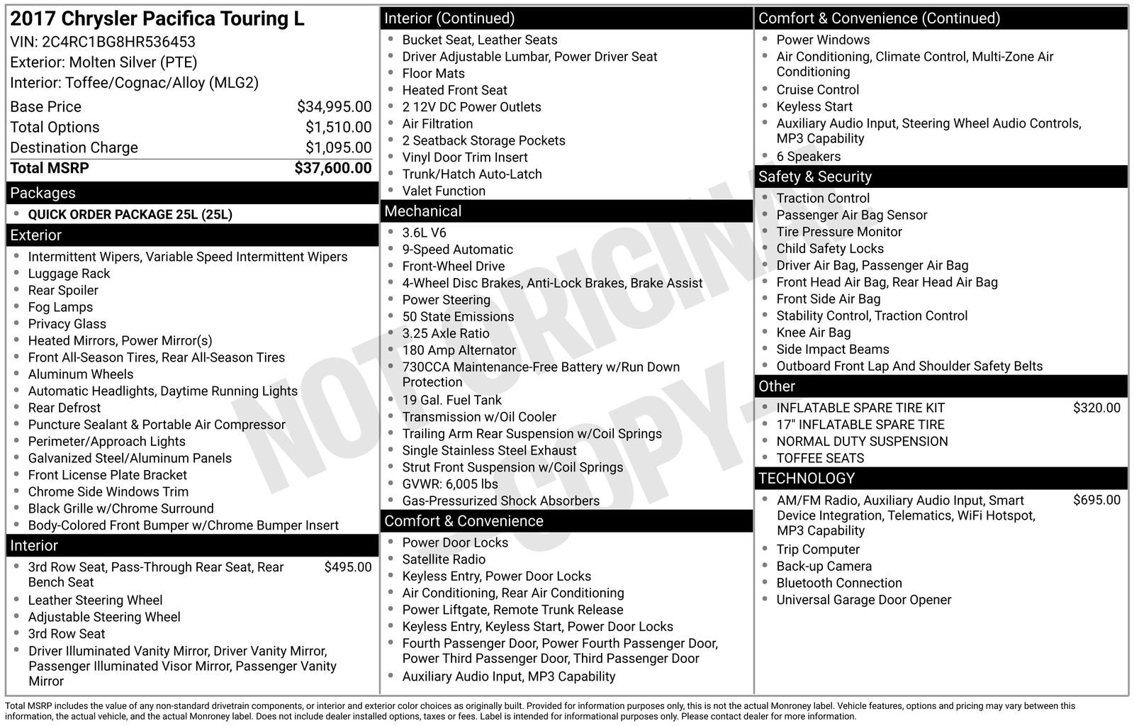 2017 Chrysler Pacifica Touring L
