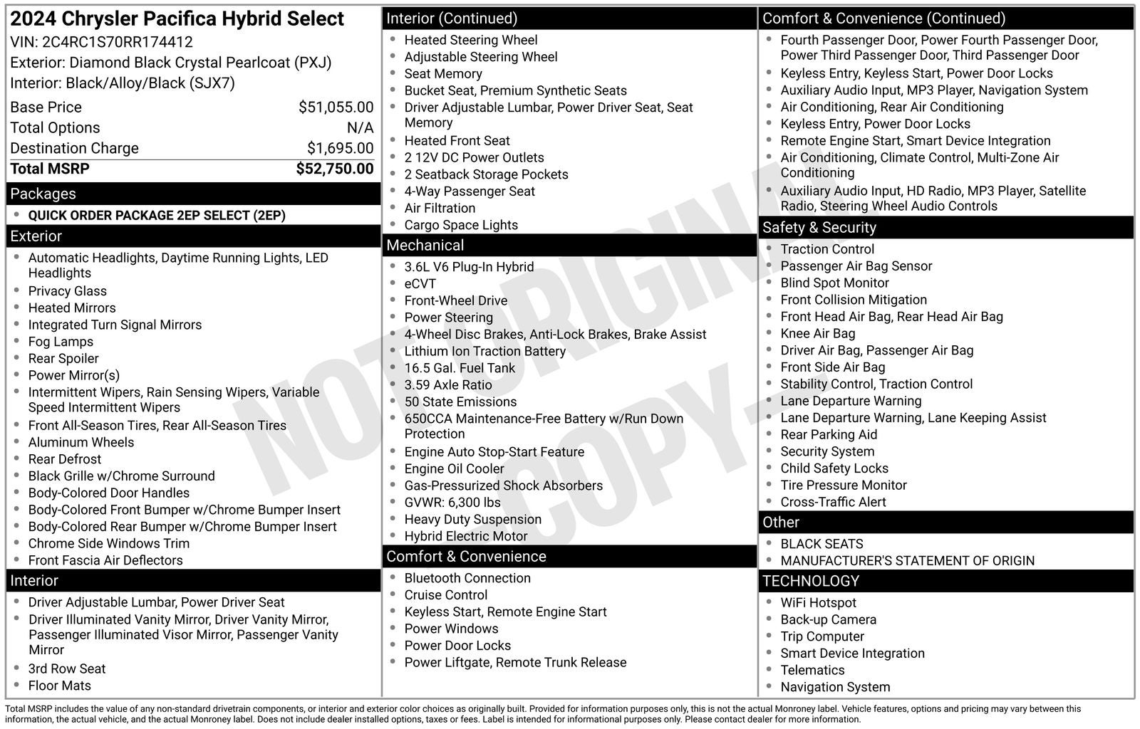 2024 Chrysler Pacifica Hybrid Select