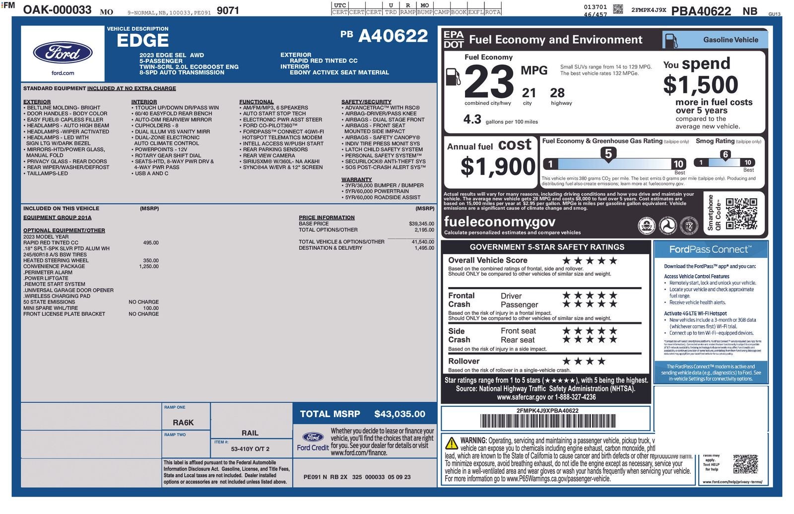 2023 Ford Edge SEL