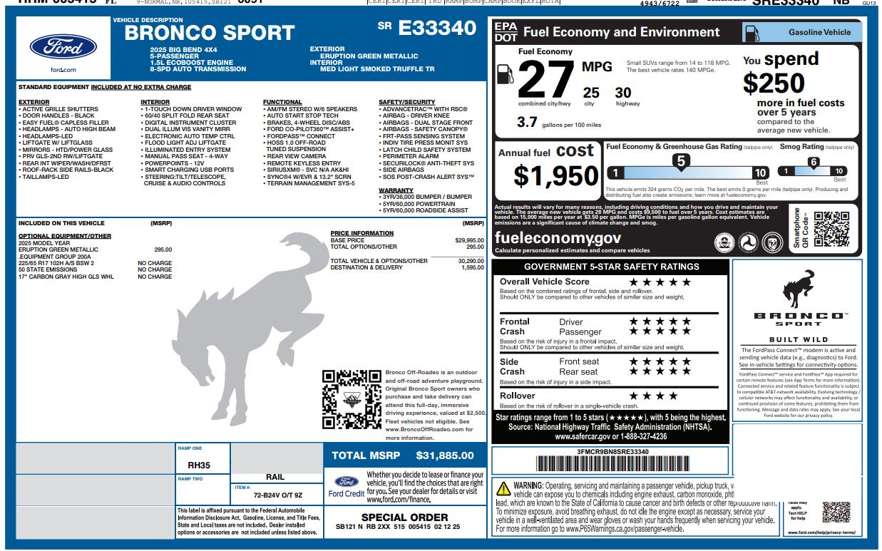 2025 Ford Bronco Sport Big Bend