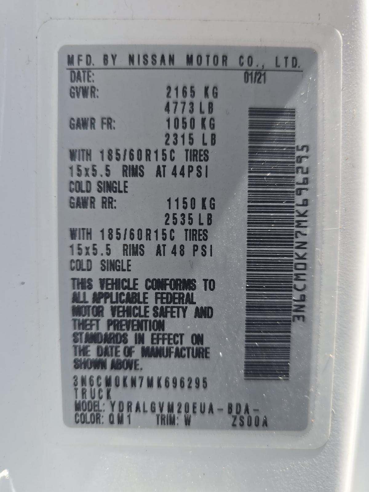 2021 Nissan NV200 SV