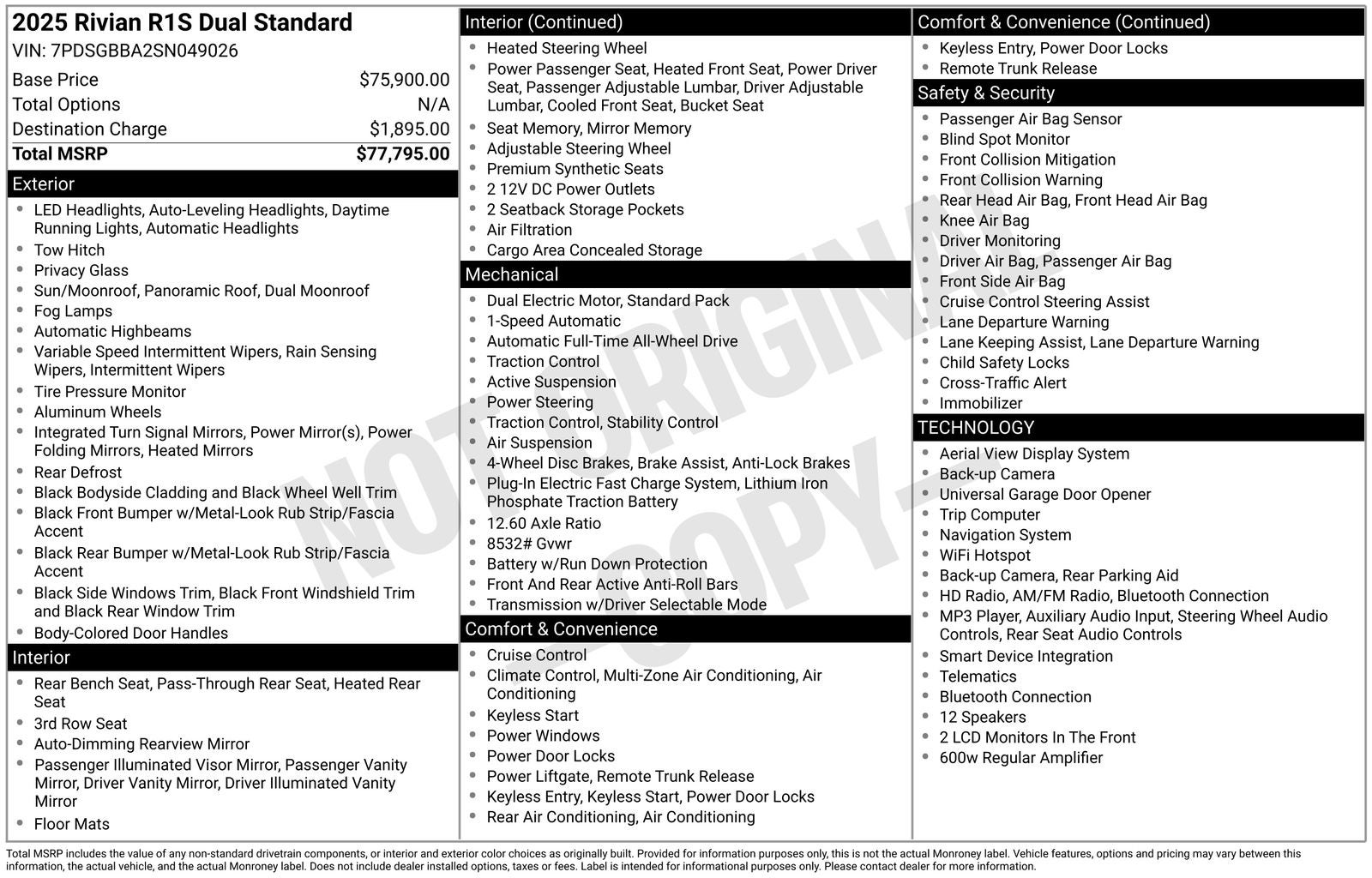 2025 Rivian R1S Adventure Dual Motor Standard Pack