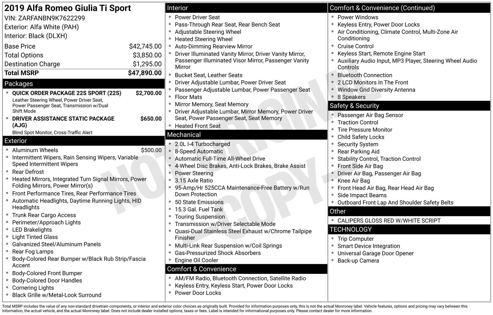 2019 Alfa Romeo Giulia Ti Sport